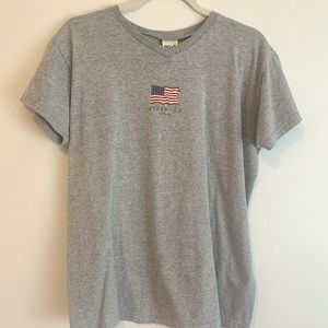 Grey American Flag Shirt Aspen Co
